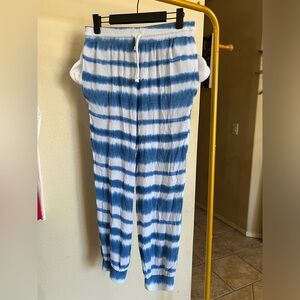 NWOT-Blue and White Tie-Dye Pants